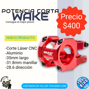 Potencia Corta WAKE Roja