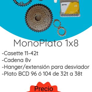 Kit 1 x 8 Mono Plato Actualización