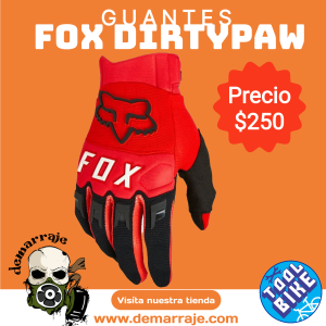 Guantes Fox Rojo Negro