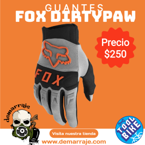 Guantes Fox Gris y Naranja